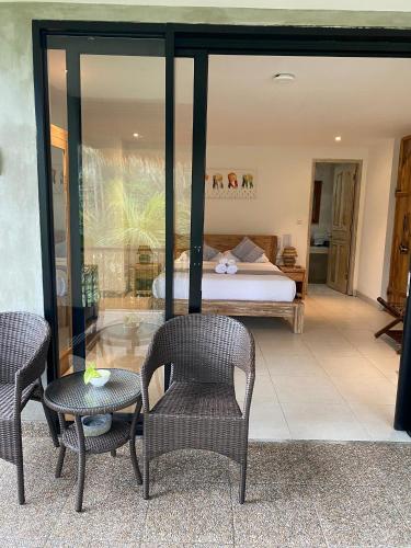 Katil atau katil-katil dalam bilik di Bali View Ubud Hotel