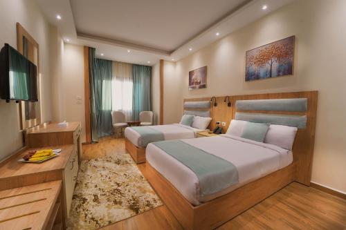 Katil atau katil-katil dalam bilik di MISK Hotel Kafr EL Sheikh