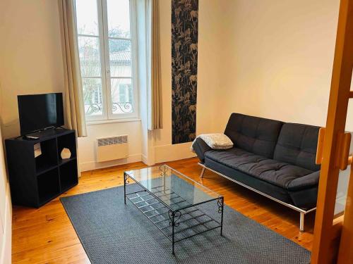 Ruang duduk di Logement en pleine nature