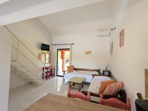 Χώρος καθιστικού στο LEFKES Apartments Sidari