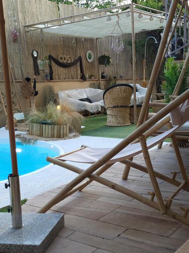 Kolam renang di atau dekat dengan Nefeli Family House1' Modern Villa with Swimming Pool & Jacuzzi