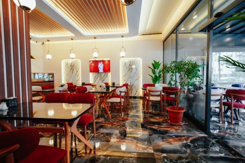 Χώρος καθιστικού στο Hotel Yaman