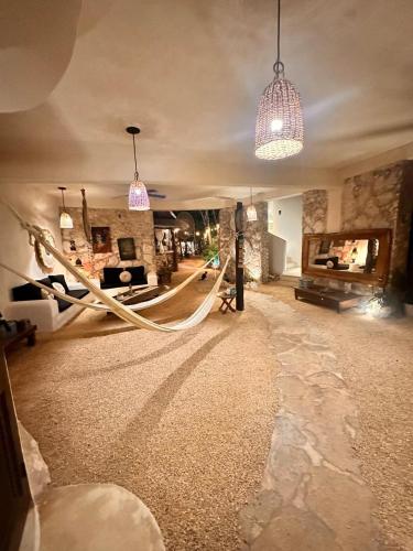 Χώρος καθιστικού στο Sonido del mar Hotel Boutique & Yoga Loft