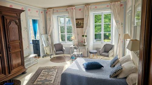 Χώρος καθιστικού στο Manoir de charme Roz Maria - Parc clos