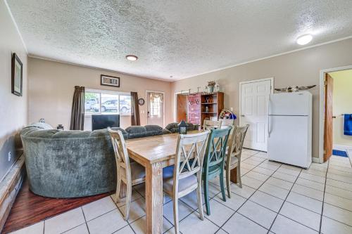 a kitchen and dining room with a table and chairs at 4 Mi to Ohio River Quiet Guest House with Yard! 