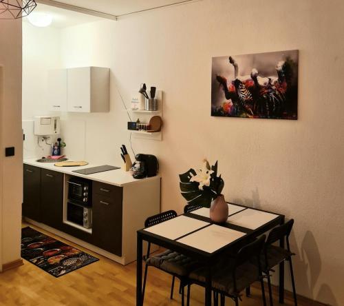 Kuchyň nebo kuchyňský kout v ubytování Gemütliches 1 Zimmer Studio in der City