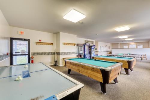 two billards in a room with two tables at Trailside Highlands 19B in Jeffersonville
