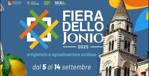 a flyer for a festival with a clock tower at MareBlu in Acireale