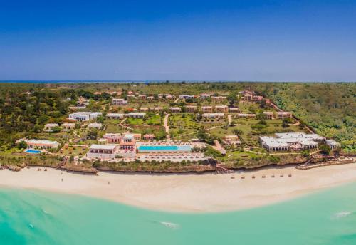 an aerial view of a resort on a beach at Riu Palace Zanzibar - All Inclusive in Nungwi