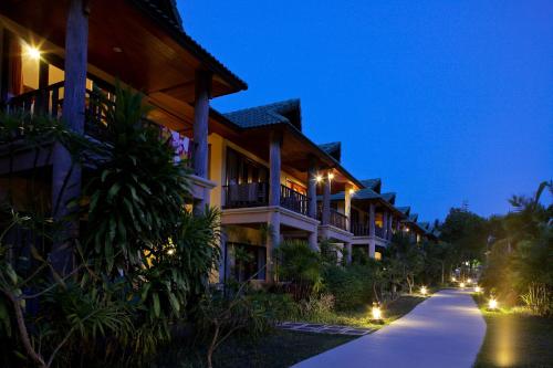 a view of a resort at night at Railay Bay Resort & Spa in Railay Beach