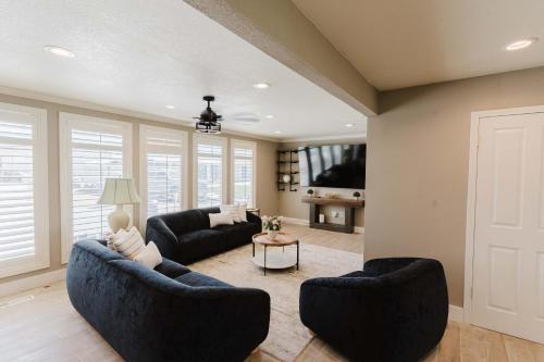 Μια τηλεόραση ή/και κέντρο ψυχαγωγίας στο Villa Luxury Family Getaway