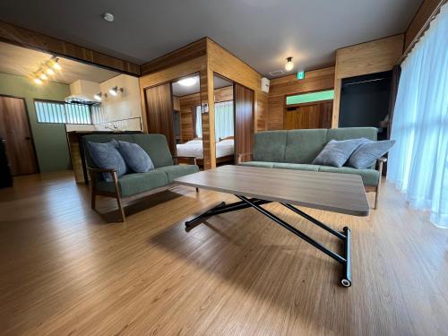 Χώρος καθιστικού στο 湯布院 温泉付きの貸切別荘 無料Wi-Fi 無料駐車場