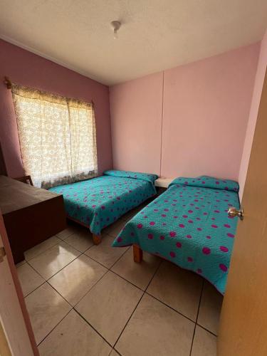 a bedroom with two beds and a window at Dreams en ecoterra paraíso in Puerto Vallarta