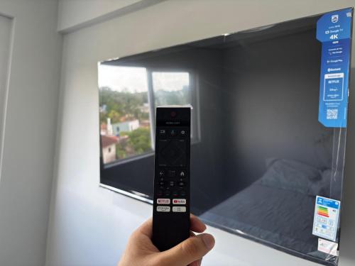 TV a/nebo společenská místnost v ubytování Apartamento Completo com piscina e play infantil