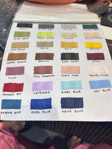 a chart of colors for a baby crib at Pine Valley View Homestay in Soreng