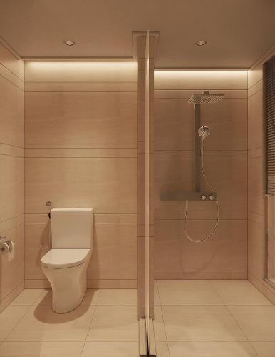 a bathroom with a toilet and a shower at HOTEL du LAC SIGNATURE in Hanoi