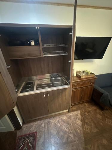 Kuchyň nebo kuchyňský kout v ubytování Bynovecký Zámeček
