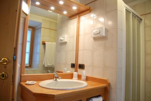 Koupelna v ubytování Hotel Sport