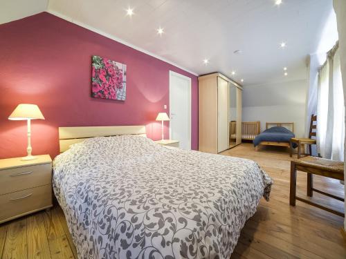 Ένα ή περισσότερα κρεβάτια σε δωμάτιο στο Holiday Home in Oostvleteren with Garden