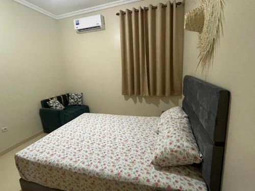 Appartement de 3 chambres pour 6 voyageurs à 20 minutes de centre ville de Marrakechにあるベッド