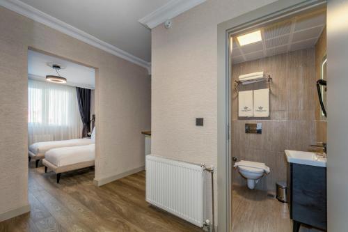 Koupelna v ubytování Çorlu Temel Hotel