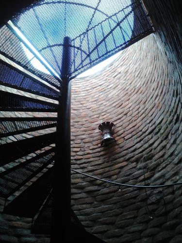 a dome of a building with a glass ceiling at Vila BOHI in Lednice