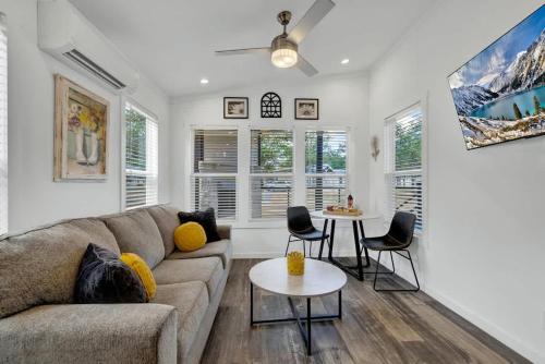 a living room with a couch and a table at Resort at Fredericksburg Unit 25 in Rocky Hill
