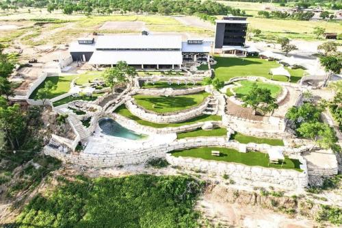 an aerial view of the ruins of a building at Resort at Fredericksburg Unit 21 in Rocky Hill