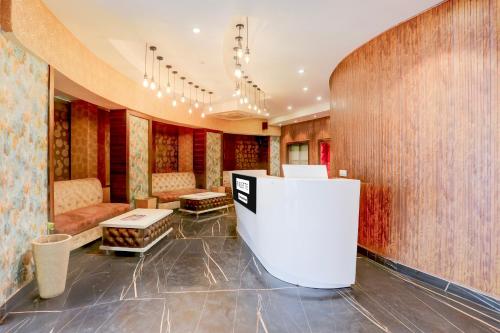 a lobby with a large white object in a room at Palette Patliputra Colony Formerly The Aurum in Patna