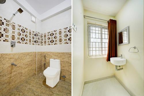 Bilik mandi di Super Hotel O Mahabalipuram Formerly The Posh Palace