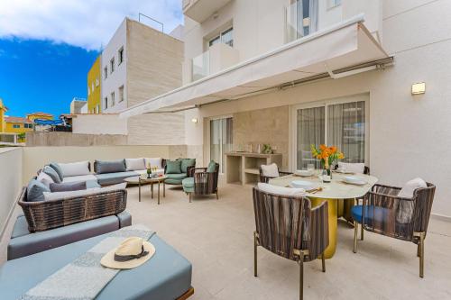 Χώρος καθιστικού στο SeaShell Suites