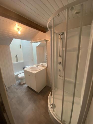 Koupelna v ubytování Maisonnette dans village calme
