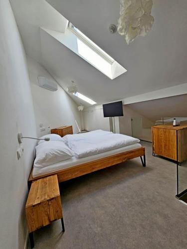 Hotel U Feldůにあるベッド