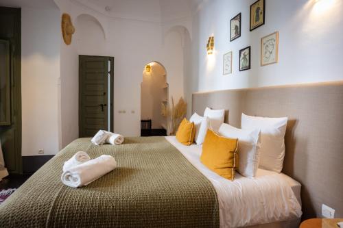 Cama o camas de una habitación en Riad Dar Nakous