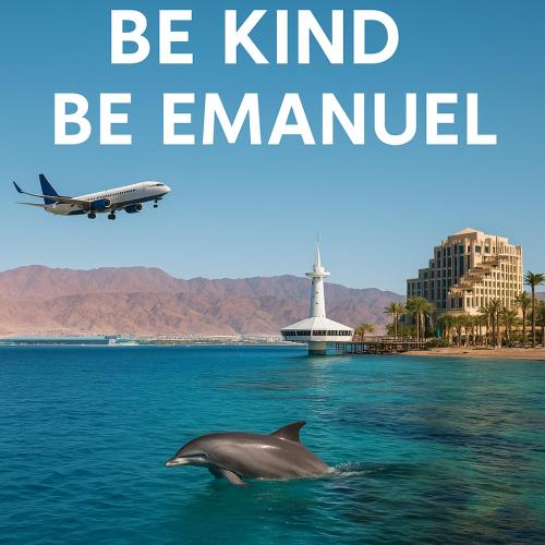 a dolphin in the water next to a plane at Emanuel Suite in Eilat