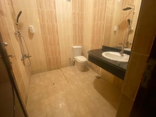 a bathroom with a sink and a toilet at Blue view villas in Dahab