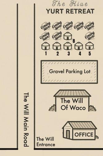 a diagram of avent retreat and the will of waza at Rustic Luxe Yurt- Unit #1 in Woodway