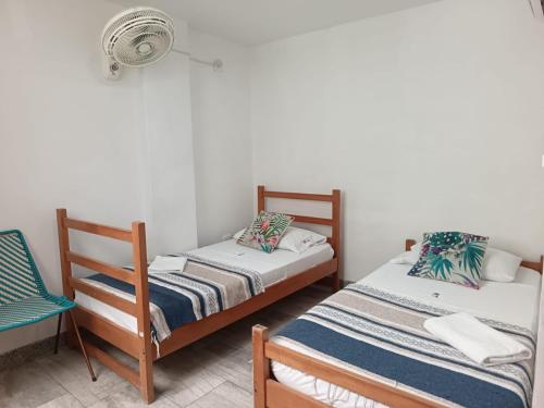 Katil atau katil-katil dalam bilik di Nuba Apartamentos