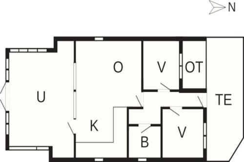 Půdorys ubytování 4 person holiday home in Odder