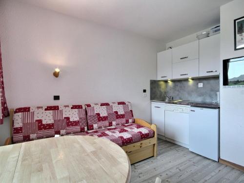 Studio cabine 4 pers, vue pistes, centre Belle Plagne