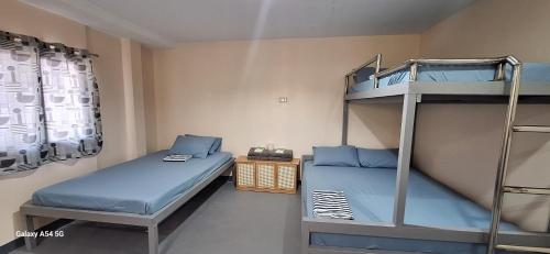 a room with two bunk beds and a ladder at Rain Haven Lodging House in Coron