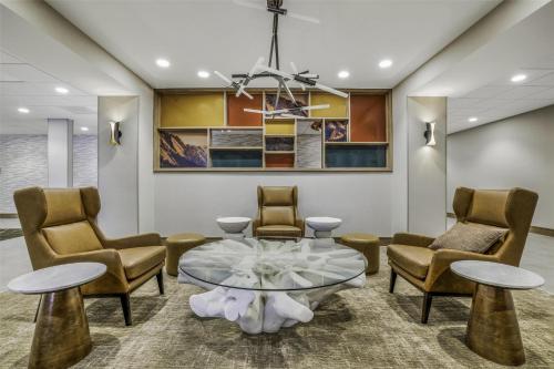 Ruang duduk di Hampton Inn Aurora Medical Center Denver