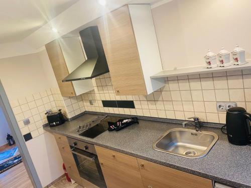 Kuchyň nebo kuchyňský kout v ubytování Gorgeous holiday home in Altenfeld Thuringia