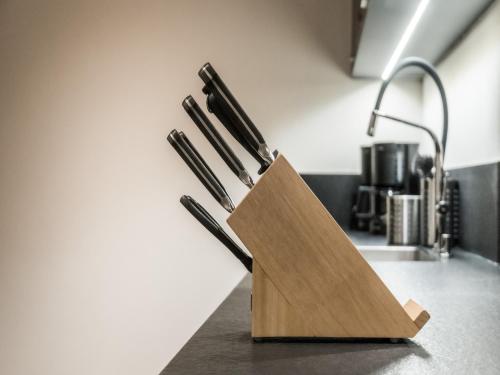 Cuisine ou kitchenette dans l'établissement Chalet Montafon in Gaschurn with Sauna