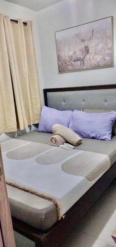 a bed with two pillows on top of it at MG Place -2 BR condo unit at SMDC Charm Residences, Cainta, Rizal, 1900 in Cainta