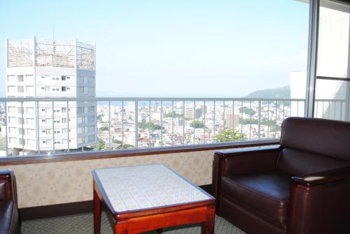 Χώρος καθιστικού στο Hatoya Hotel