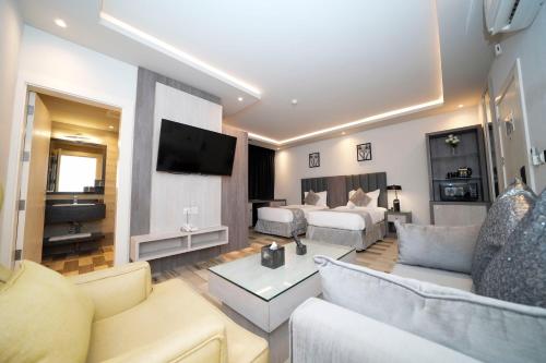 Postel nebo postele na pokoji v ubytování Seven Palaces Hotel