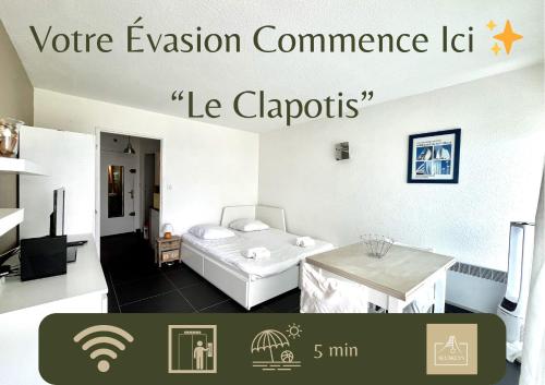 LE CLAPOTIS, Studio avec terrasse quartier port , wifi