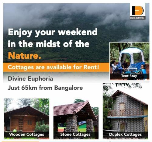 a collage of pictures of a website with a house at Vara Farm in Kanakapura
