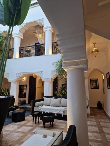 Coin salon dans l'établissement Riad Dar El Mahja